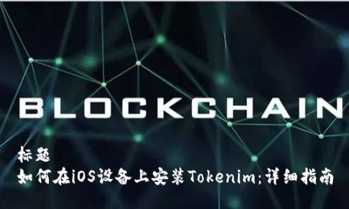 标题  
如何在iOS设备上安装Tokenim：详细指南