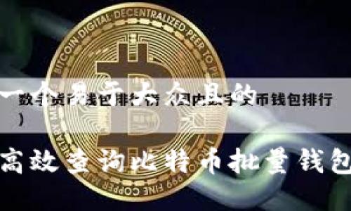 思考一个易于大众且的

如何高效查询比特币批量钱包余额